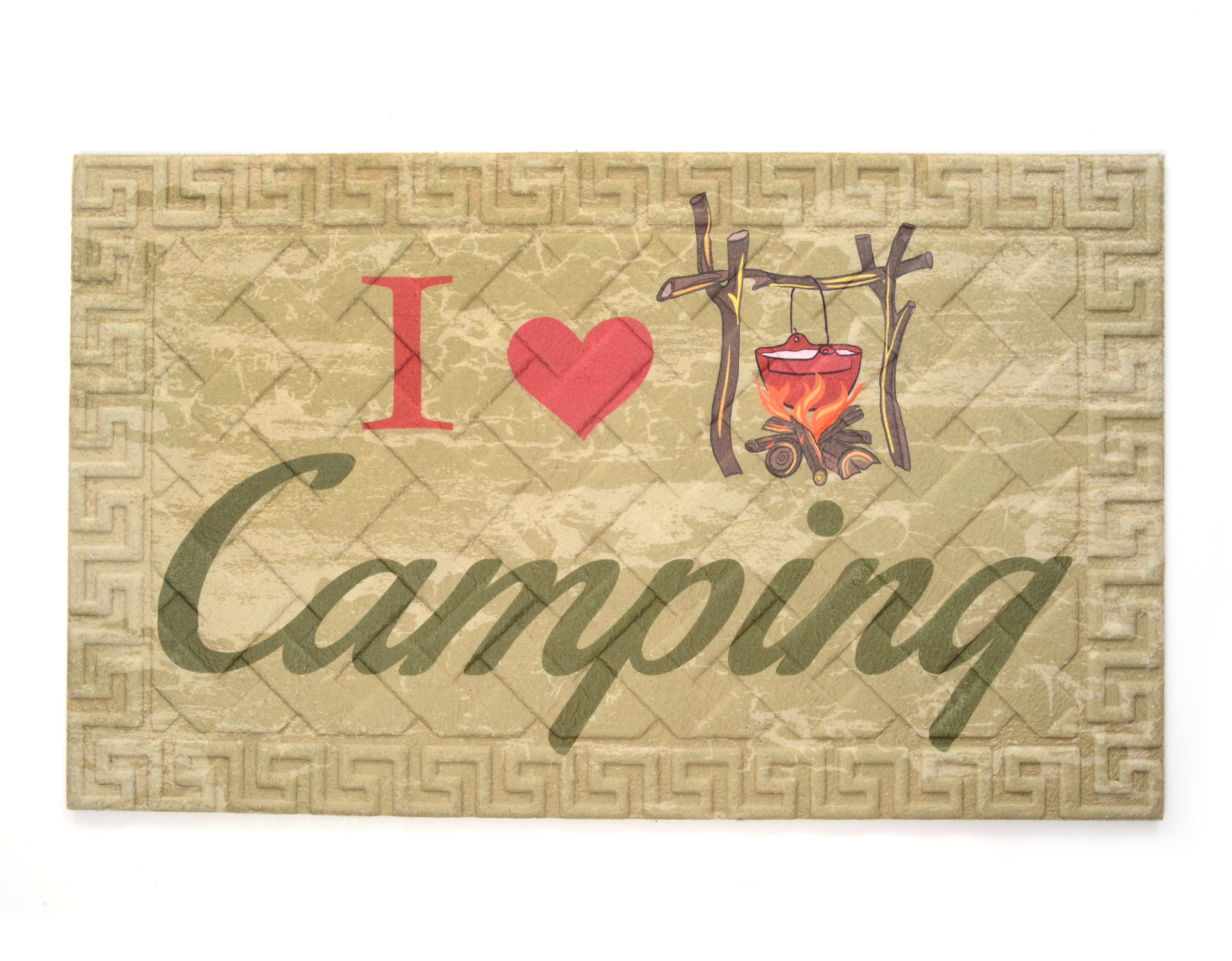 Millwood Pines Sallee Recycled Rubber I Love Camping 18 In X 30