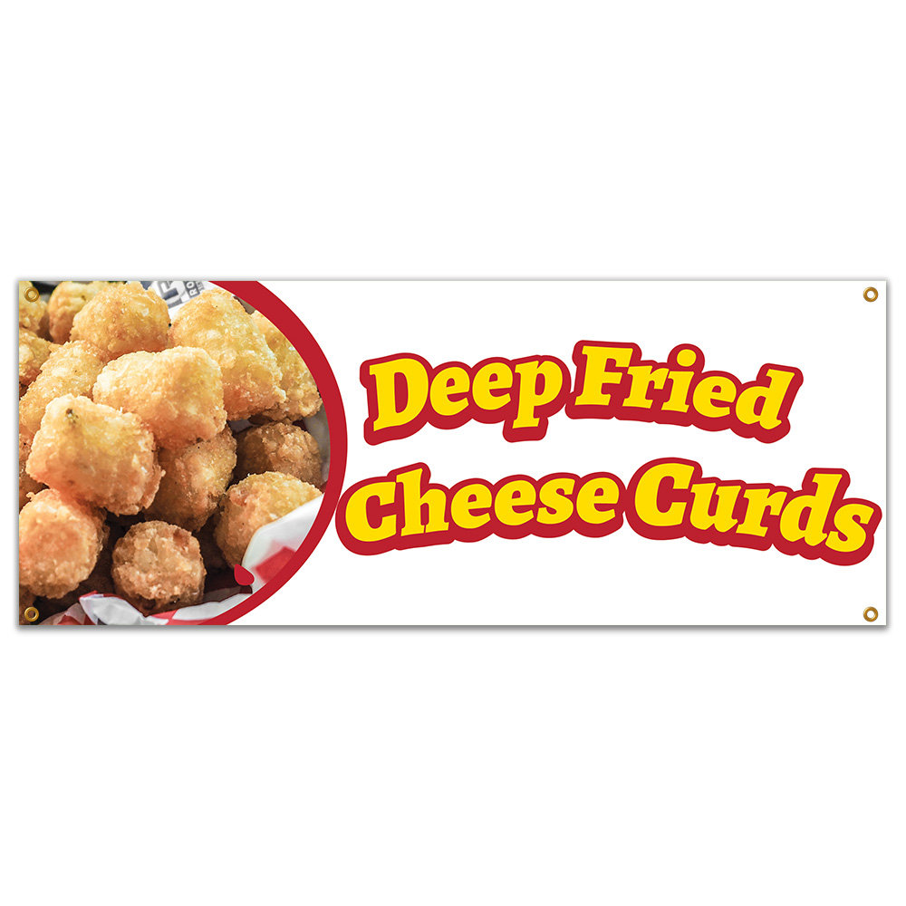 SignMission Deep Fried Cheese Curds Banner Wayfair