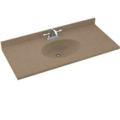 Chesapeake Solid Surface 49 Single Bathroom Vanity Top Swan Top