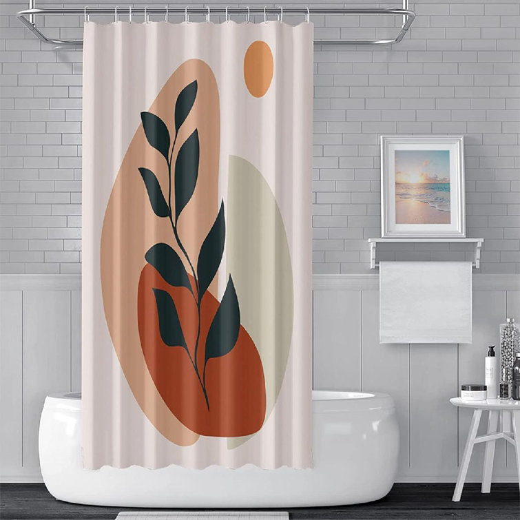 180x180cm 72x72'' Various Design Shower Curtain for Bathroom with 12 Hooks Set 