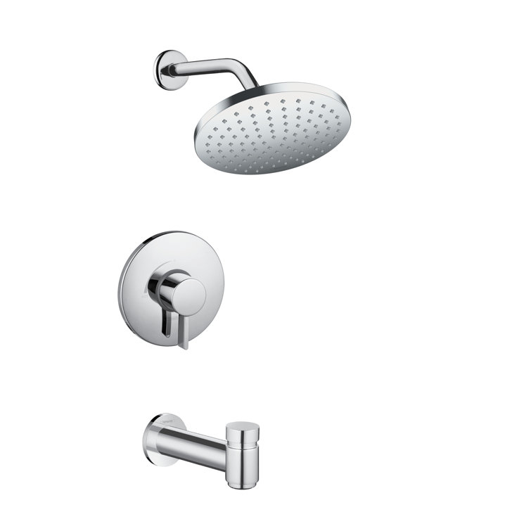 Hansgrohe Vernis Blend 1 5 Gpm Pressure Balance Shower Set With Tub Spout In Chrome Wayfair