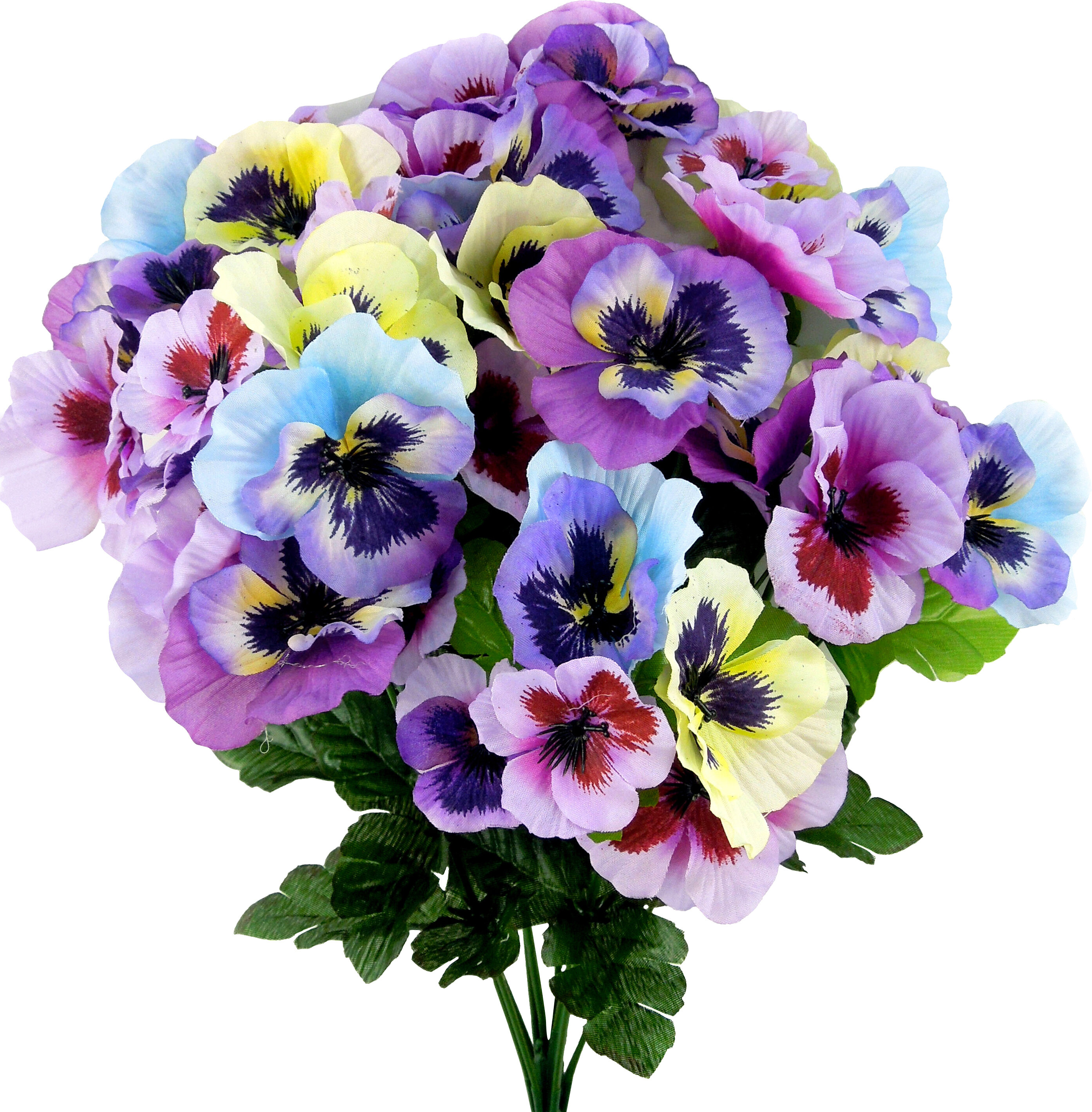 August Grove Artificial Pansy Mixed Flowers Bush And Reviews Wayfair