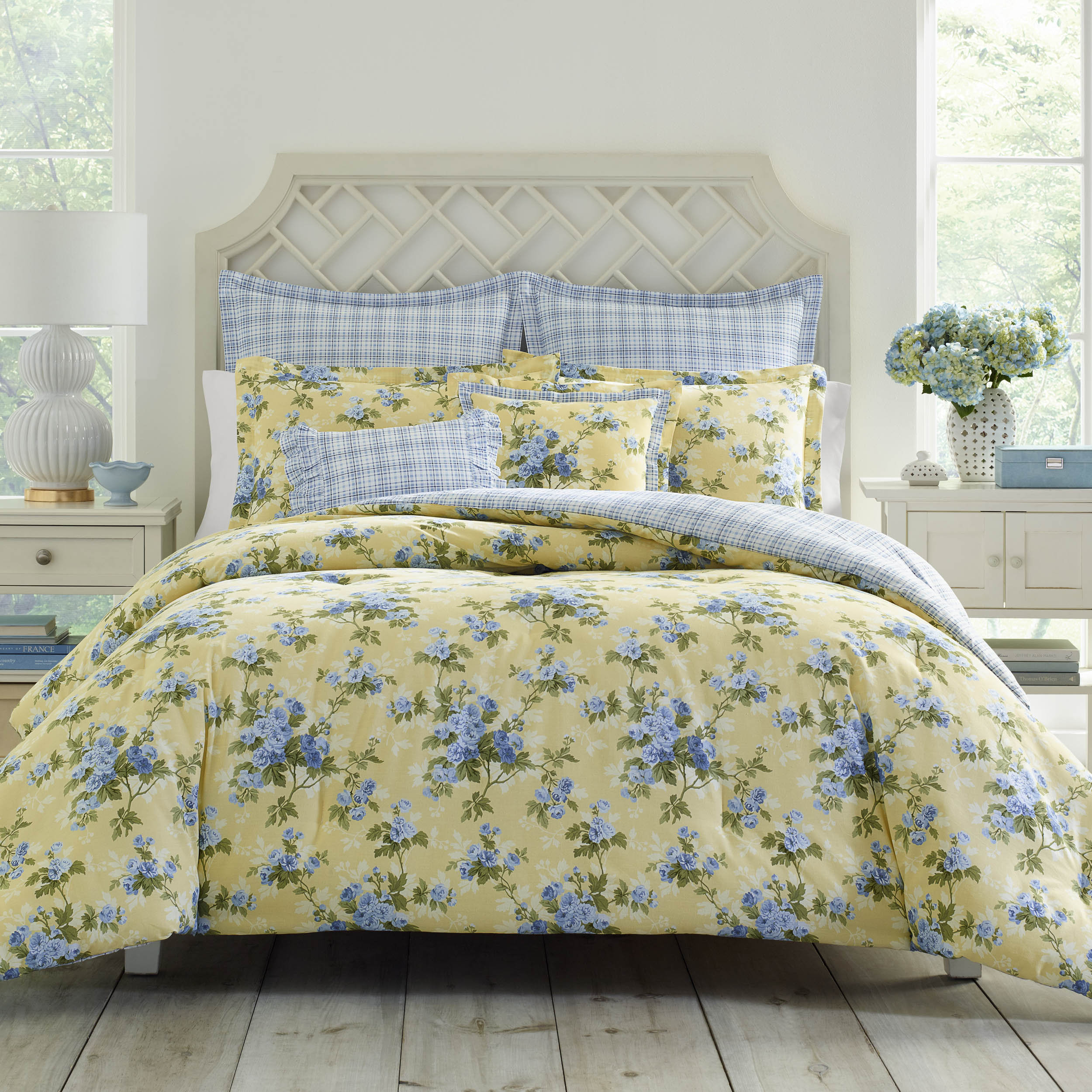 Adderley Cotton Reversible Comforter Set Reviews Birch Lane