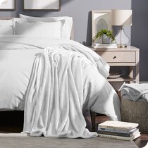 Blanket Hand Drawn White Crane Throw Blankets for Bed Sofa Lightweight Soft 50 x 40 Inch 
