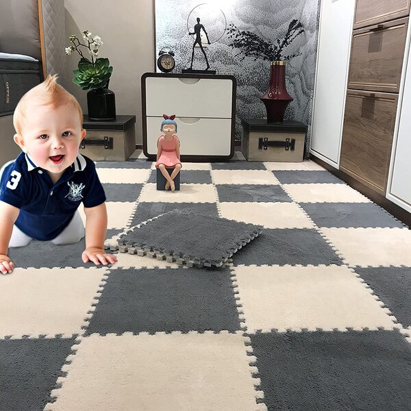 9PCS Puzzle Play Baby Carpet Floor Crawling Kid Foam Soft Rug Activity Tile Mat 