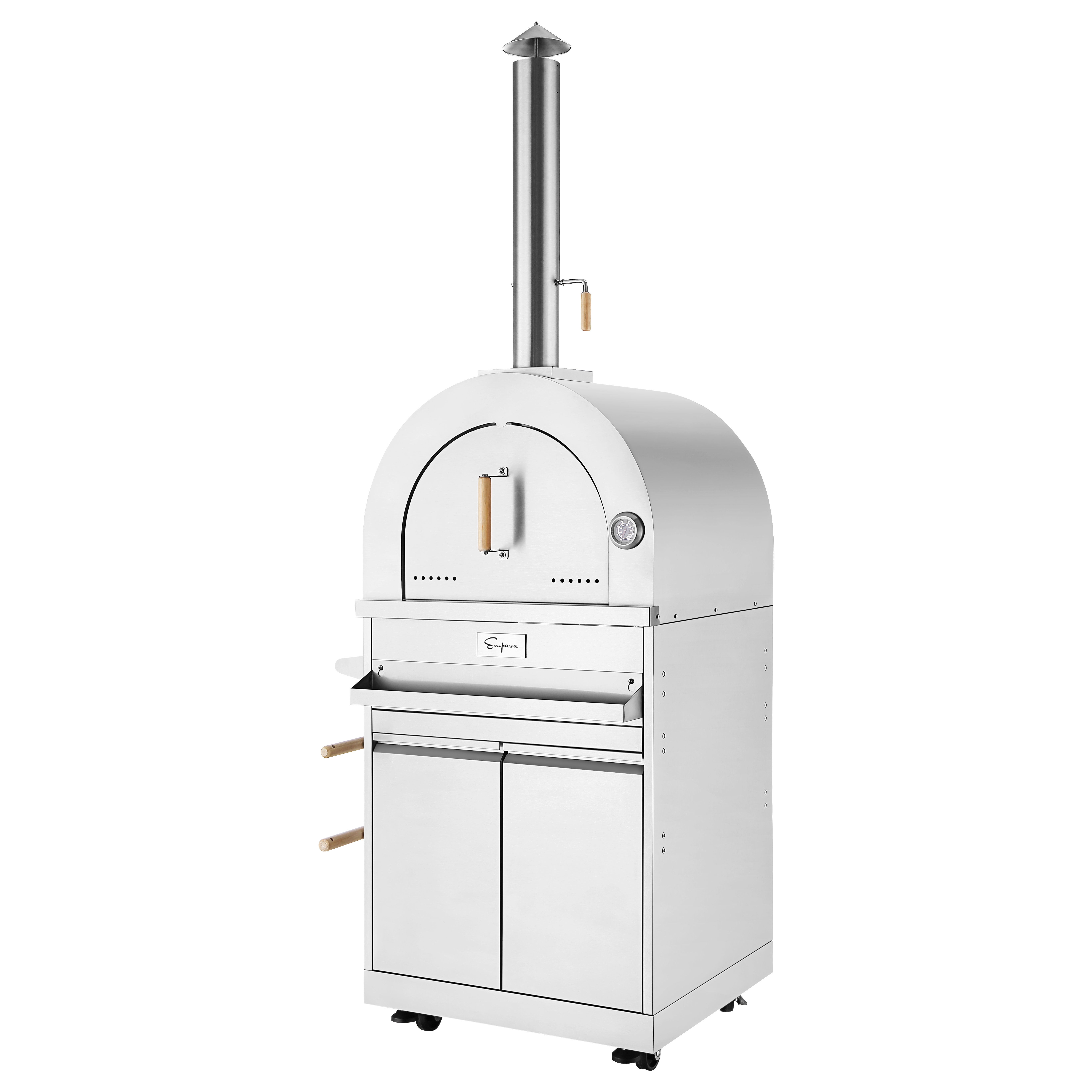 Empava Stainless Steel Freestanding Wood Fired Pizza Oven In Stainless Steel Wayfair