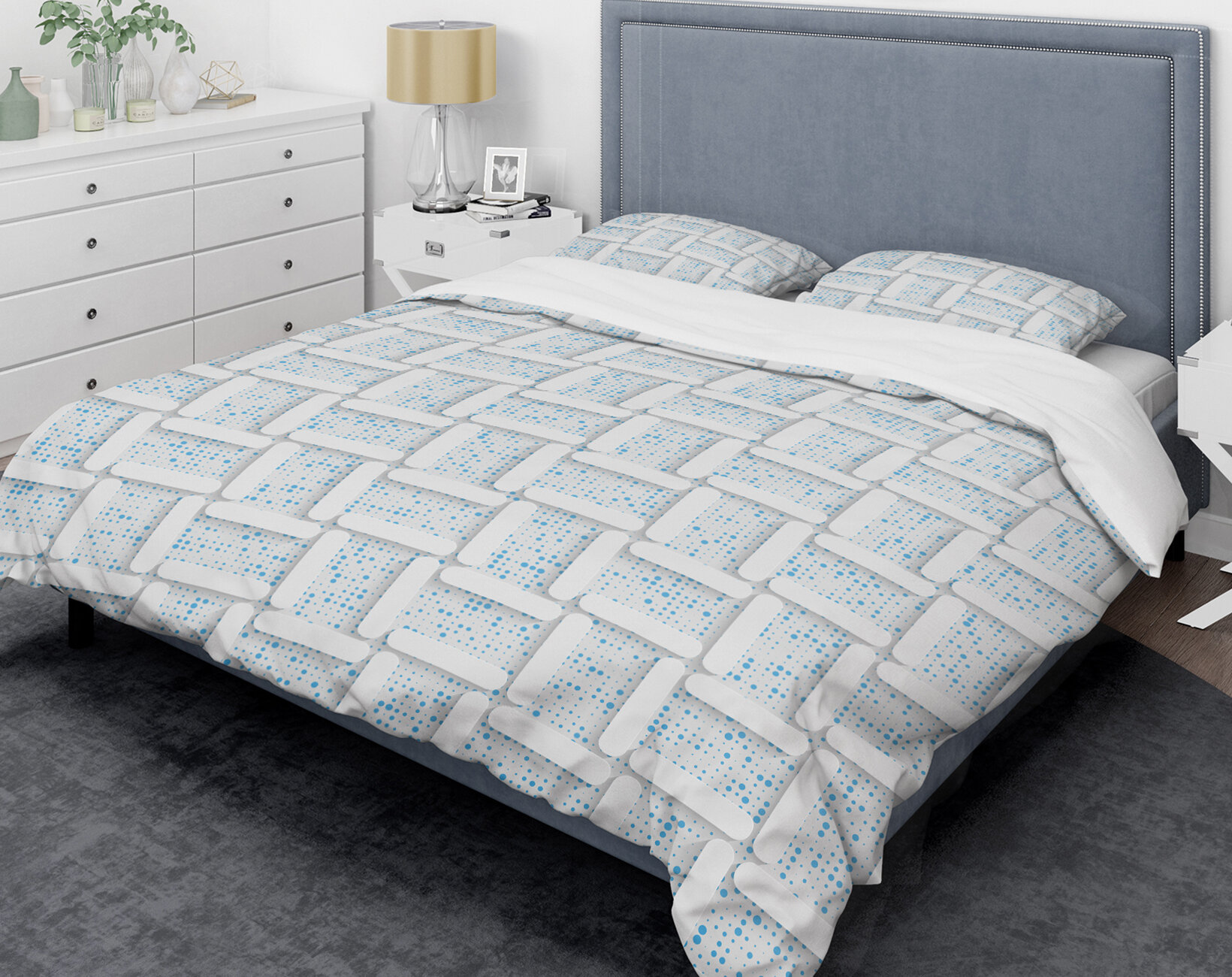 East Urban Home 3d Pattern I Mid Century Duvet Cover Set Wayfair