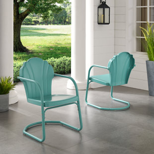 Retro Metal Patio Chairs Wayfair Quickview
