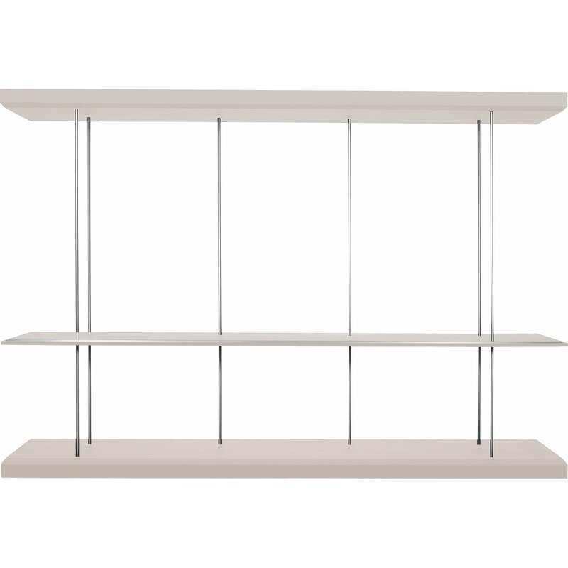 Orren Ellis Tavernier 56 H X 78 W Solid Wood Etagere Bookcase Wayfair