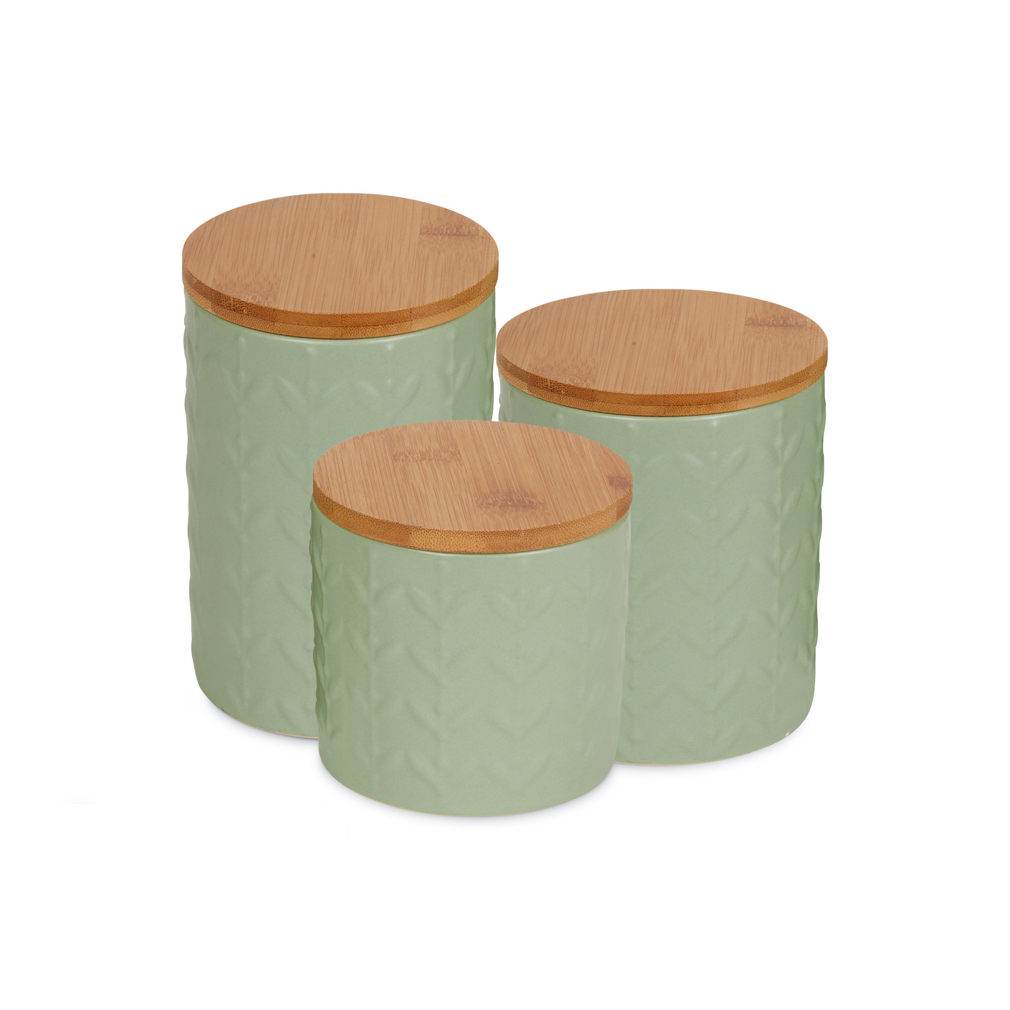 Gracie Oaks 3 Piece Kitchen Canister Set Reviews Wayfair   3 Piece Kitchen Canister Set 