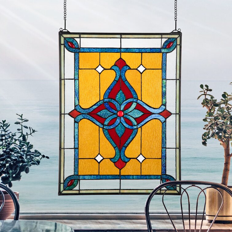 Design Toscano St Katherines Row Stained Glass Window Panel Reviews Wayfair