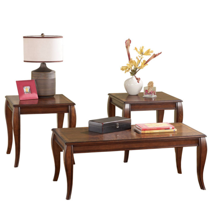 Darby Home Co Wooden Table Set With Sabre Leg Support Set Of