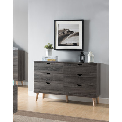 Bowie 6 Drawer Double Dresser Trule Teen