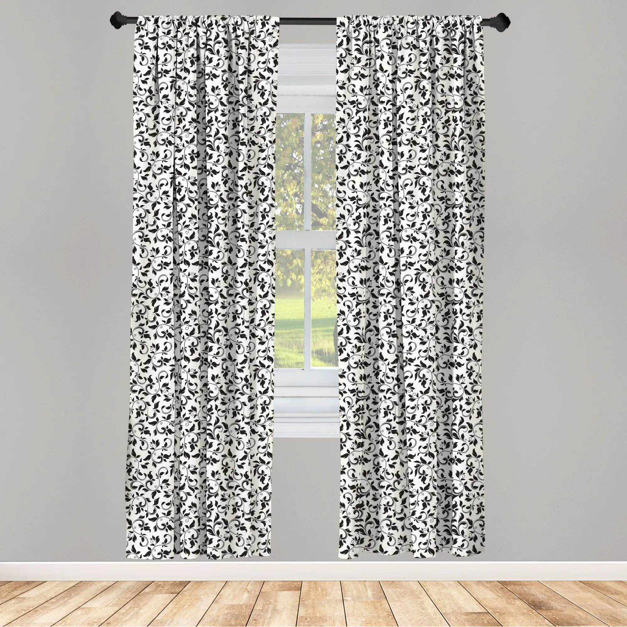 Branch Printed Home Blackout Curtains Living Bedroom Windows Decor Drapes 