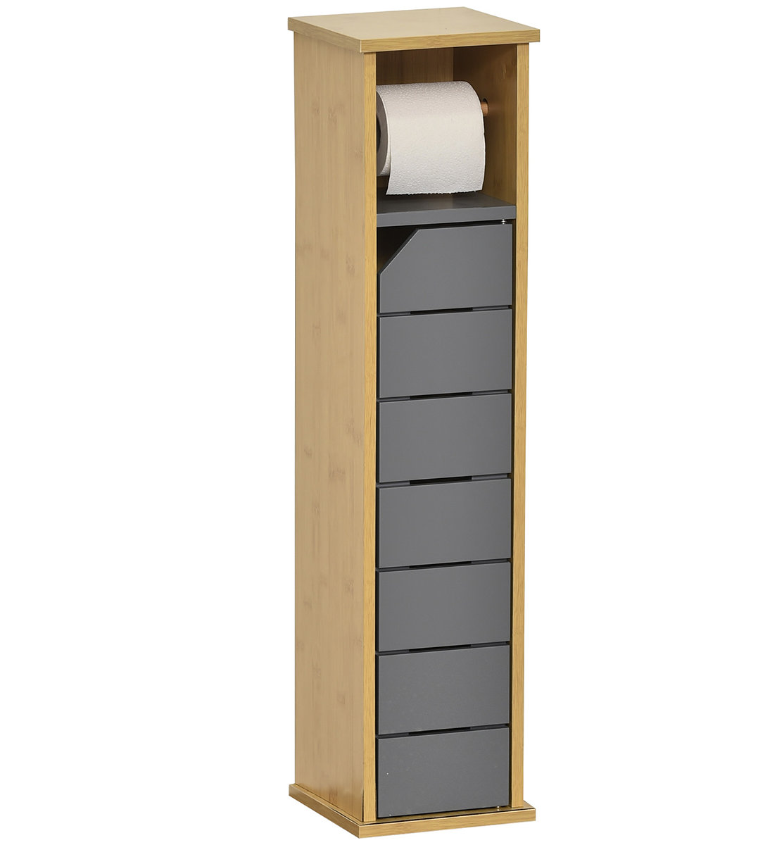 2 in 1 roll and storage freestanding toilet paper holder