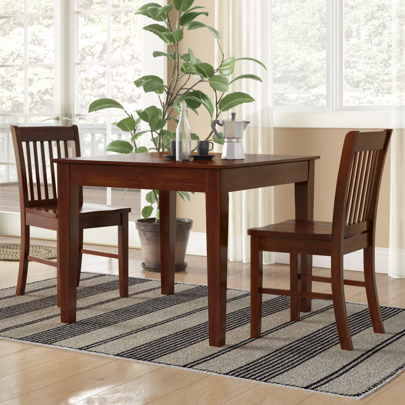 Alcott Hill Cobleskill Rubberwood Solid Wood Dining Set Reviews Wayfair