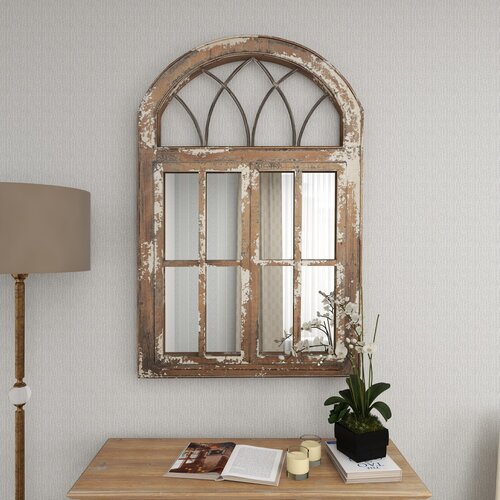 August Grove® Arsenovic Windowpane Accent Mirror & Reviews | Wayfair