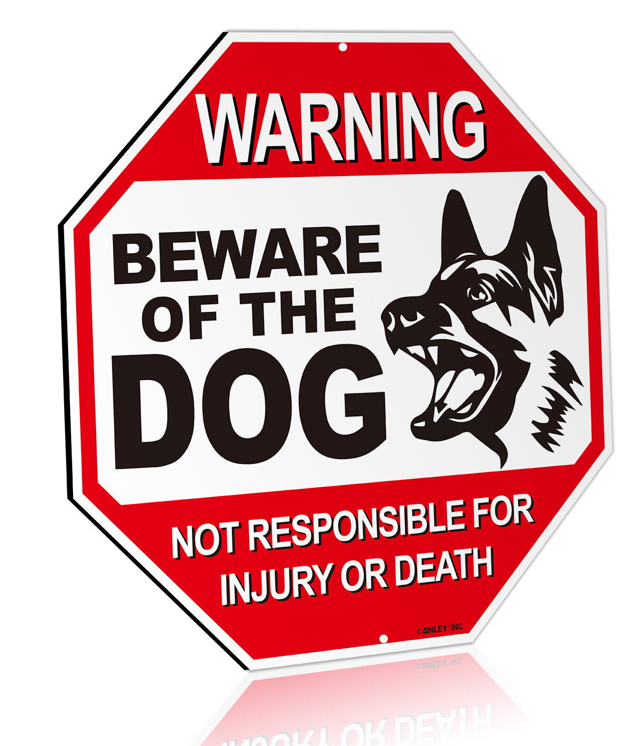Property Protected Aluminum Dog Sign Staffordshire Bull Terrier Warning 