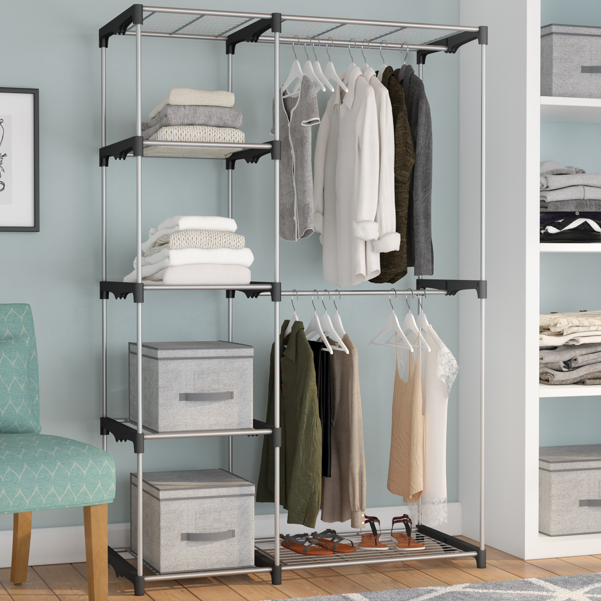 Rebrilliant Reardon 45 4 W Closet System Reviews Wayfair