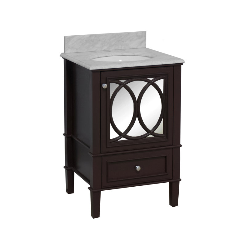 Brendale 24" Single Bathroom Vanity Set Base Finish: Chocolate
