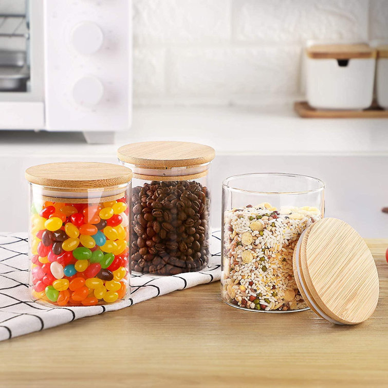 Prep & Savour Stackable Kitchen Canisters Set,Clear Glass ...