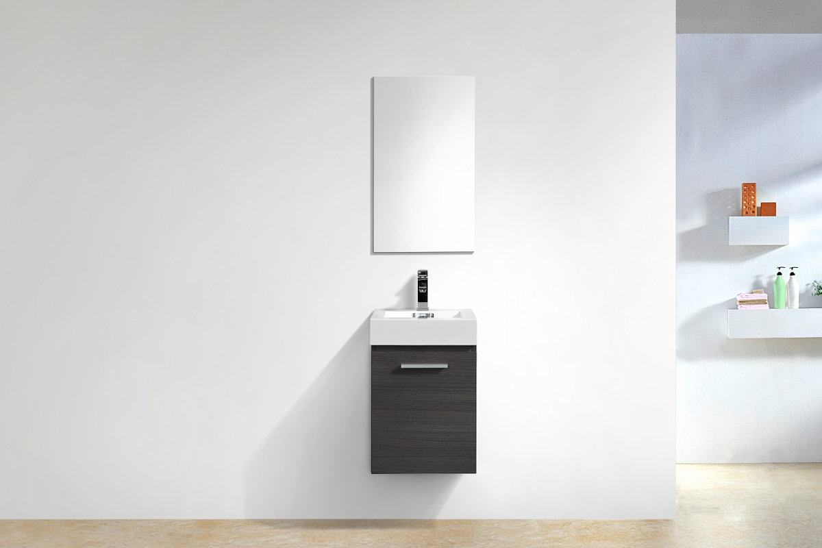 16 Bathroom Vanity wade logan tenafly wall mount modern 16" single bathroom vanity 16 Bathroom Vanity wade logan tenafly wall mount modern 16" single bathroom vanity