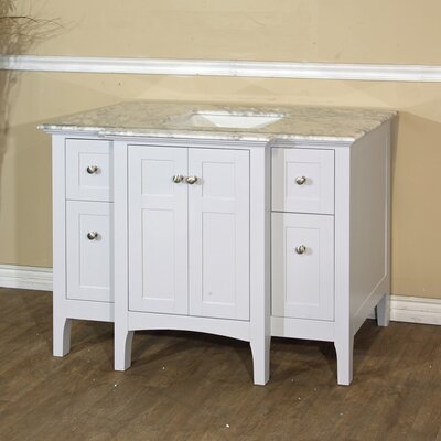 44 Single Bathroom Vanity Set Bellaterra Home Base Finish White