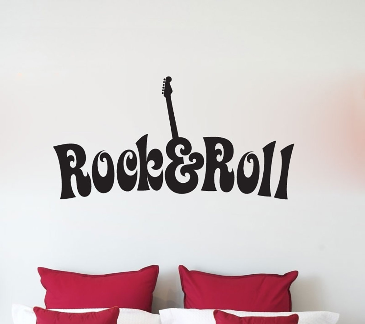 Trinx Rock & Roll Guitar Wall Decal Wayfair