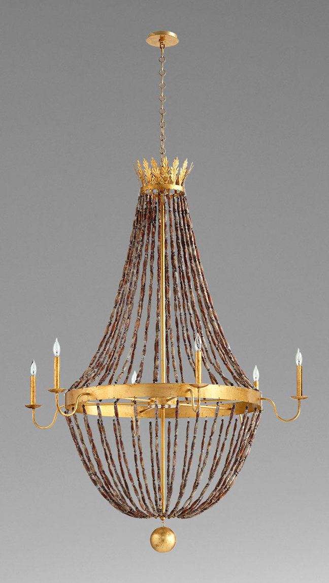 Cyan Design 6 Light Candle Style Empire Chandelier With Beaded Accents Perigold