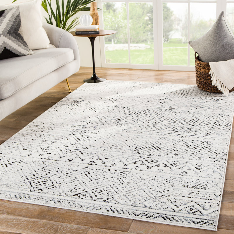 Shelbie Tribal White Black Area Rug Reviews Joss Main