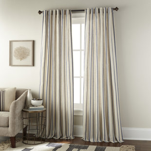 Damore Vertical Stripe Rod Pocket Single Curtain Panel Damore Vertical Stripe Rod Pocket Single Curtain Panel