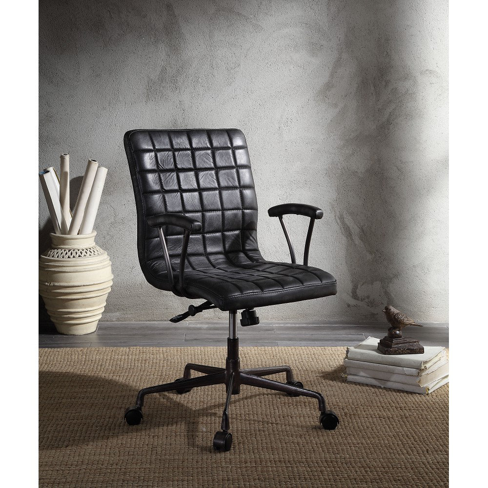 17 Stories Eastbourne Genuine Leather Task Chair Wayfair