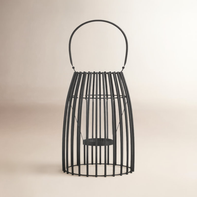 Enya Metal Decorative Indoor Outdoor Candle Lantern with Handle
