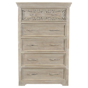 Patchway Carved 5 Drawers Lingerie Chest by One Allium Way