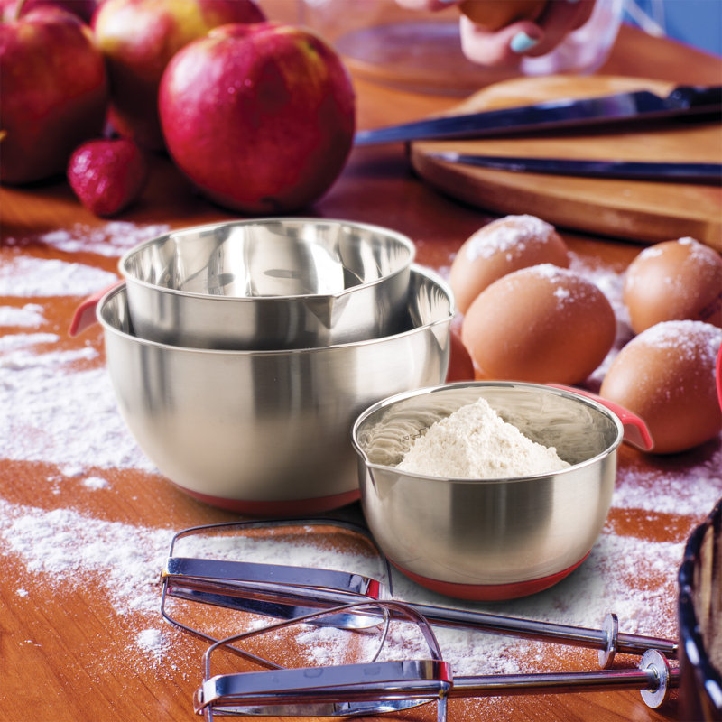 Culinary Edge 3 Piece 18/10 Stainless Steel Mixing Bowl Set & Reviews