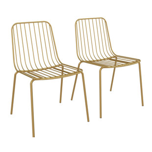 Giavanna Wire Dining Chair (Set Of 2) by Wrought Studio Looking for