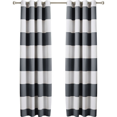 Dellinger Bold Striped Blackout Grommet Curtain Panels Reviews