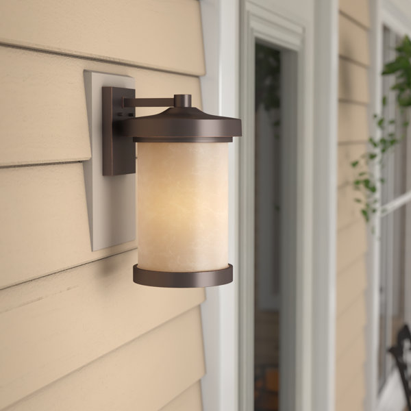 Alcott Hill Thorpe Mahogany Bronze 1 Bulb Outdoor Armed Sconce Reviews Wayfair