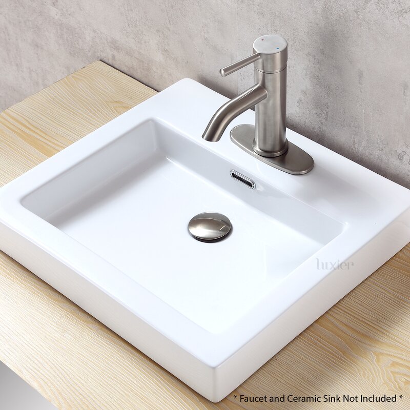Luxier Bathroom Vessel Vanity Sink Faucet 4 Hole Cover Deck Plate