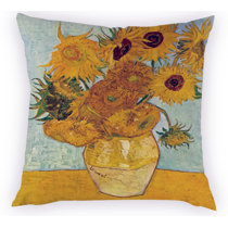 round sunflower pillow