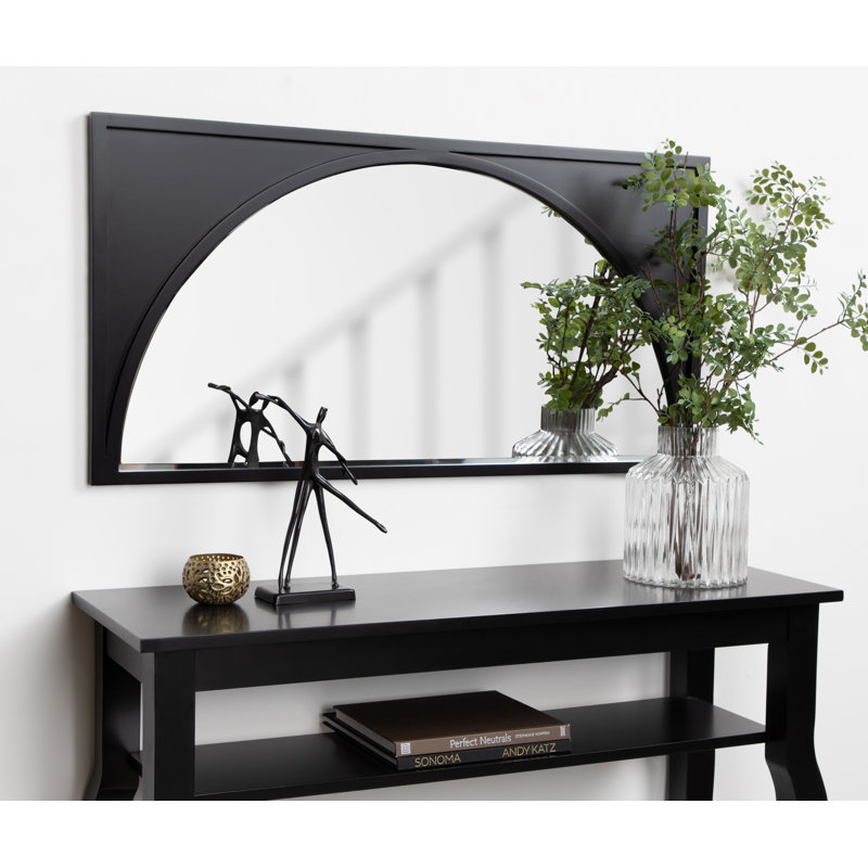 Eliza Modern Wood Wall Panel Arch Beveled Accent Mirror Allmodern