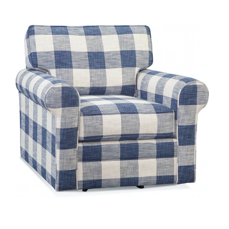 buffalo plaid swivel chair