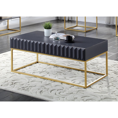 Pawlak Frame Coffee Table with Storage INCOMPLETE 