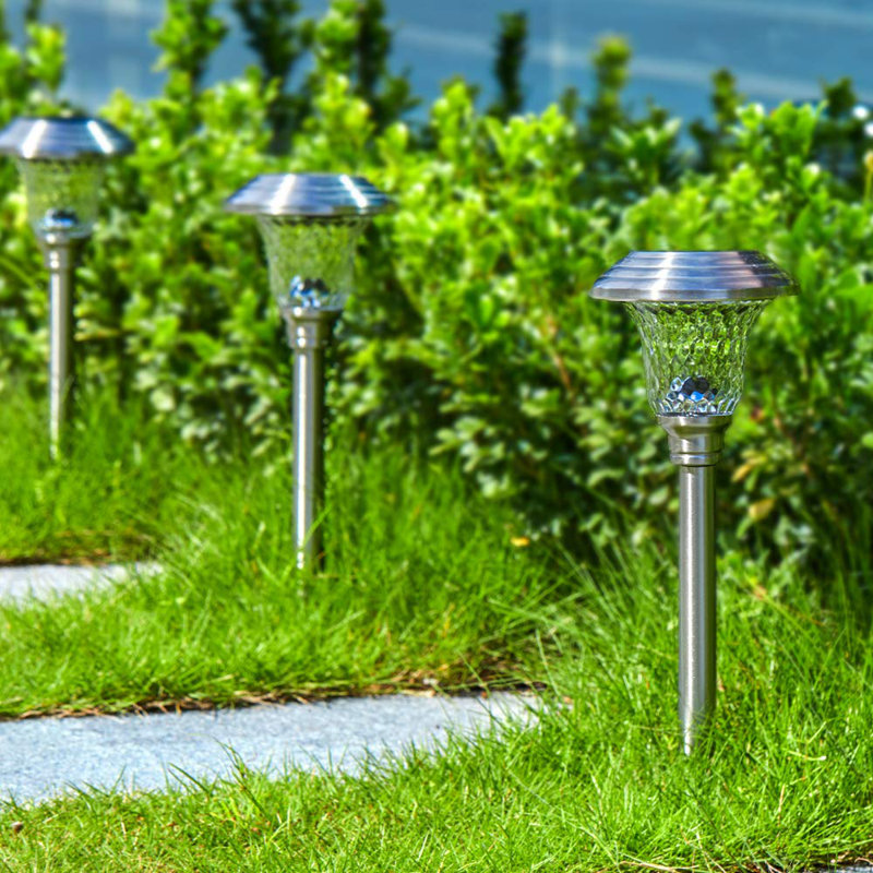 Furniscraft Chrome Solar Powered Integrated Led Pathway Light Pack Wayfair Use garden bollard lights for driveways, wider garden paths and lawns. wayfair