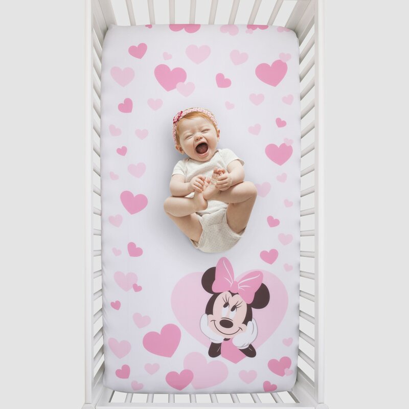 minnie mouse fitted crib sheet