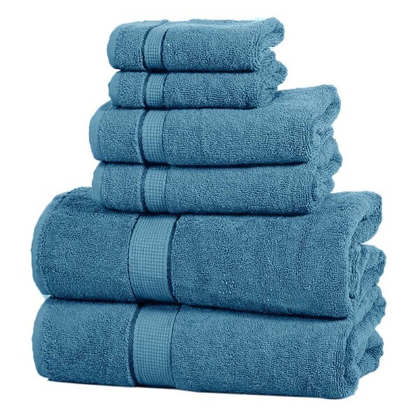 Linens Limited 100% Turkish Cotton 500gsm 6 Piece Hotel Towel Set Black