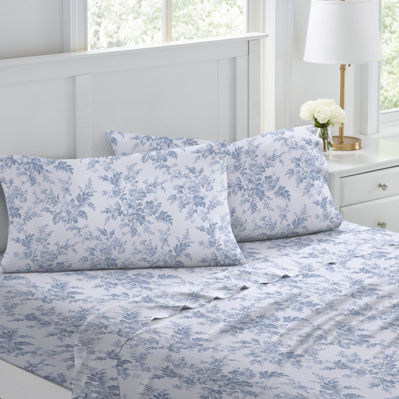 Laura Ashley Vanessa Floral 100 Cotton Flannel Sheet Set Reviews Wayfair Laura ashley believes bedding is the most important detail in the bedroom. vanessa floral 100 cotton flannel sheet set