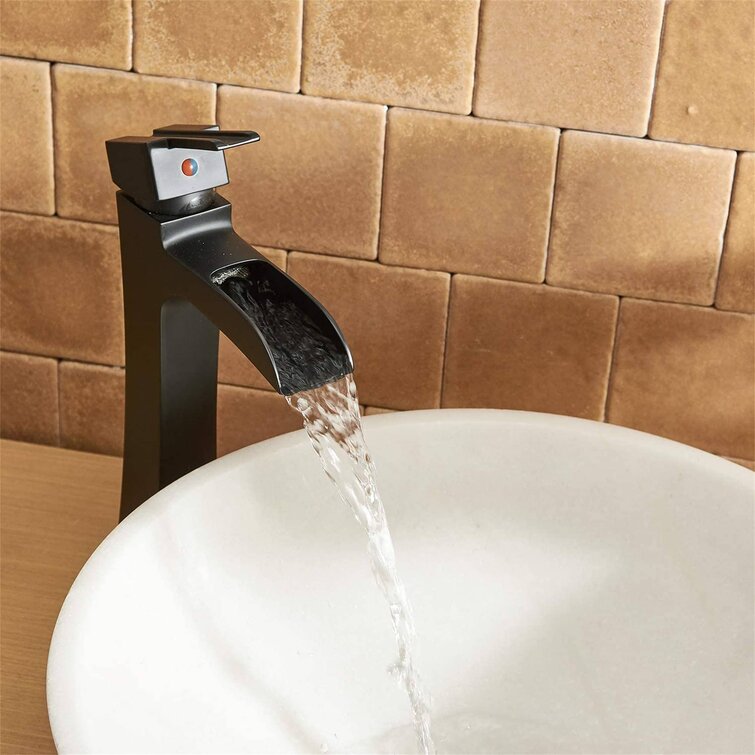 Bathroom Single Lever/hole Taps Oil-Rubbed  Waterfall Mixer Basin Sink Faucet 