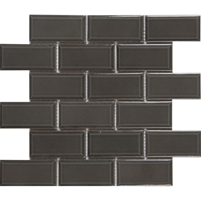 Charcoal Bevel 2 X 4 Ceramic Subway Tile In Gray Charcoal Bevel 2 X 4 Ceramic Subway Tile In Gray