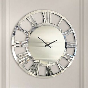 Crystal Wall Clock Home Decor Interior 40cm Black Fast Shipping 15.75" 